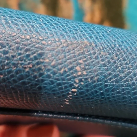 Coach Embossed Textured Trifold Leather Wallet - Picture 12 of 15